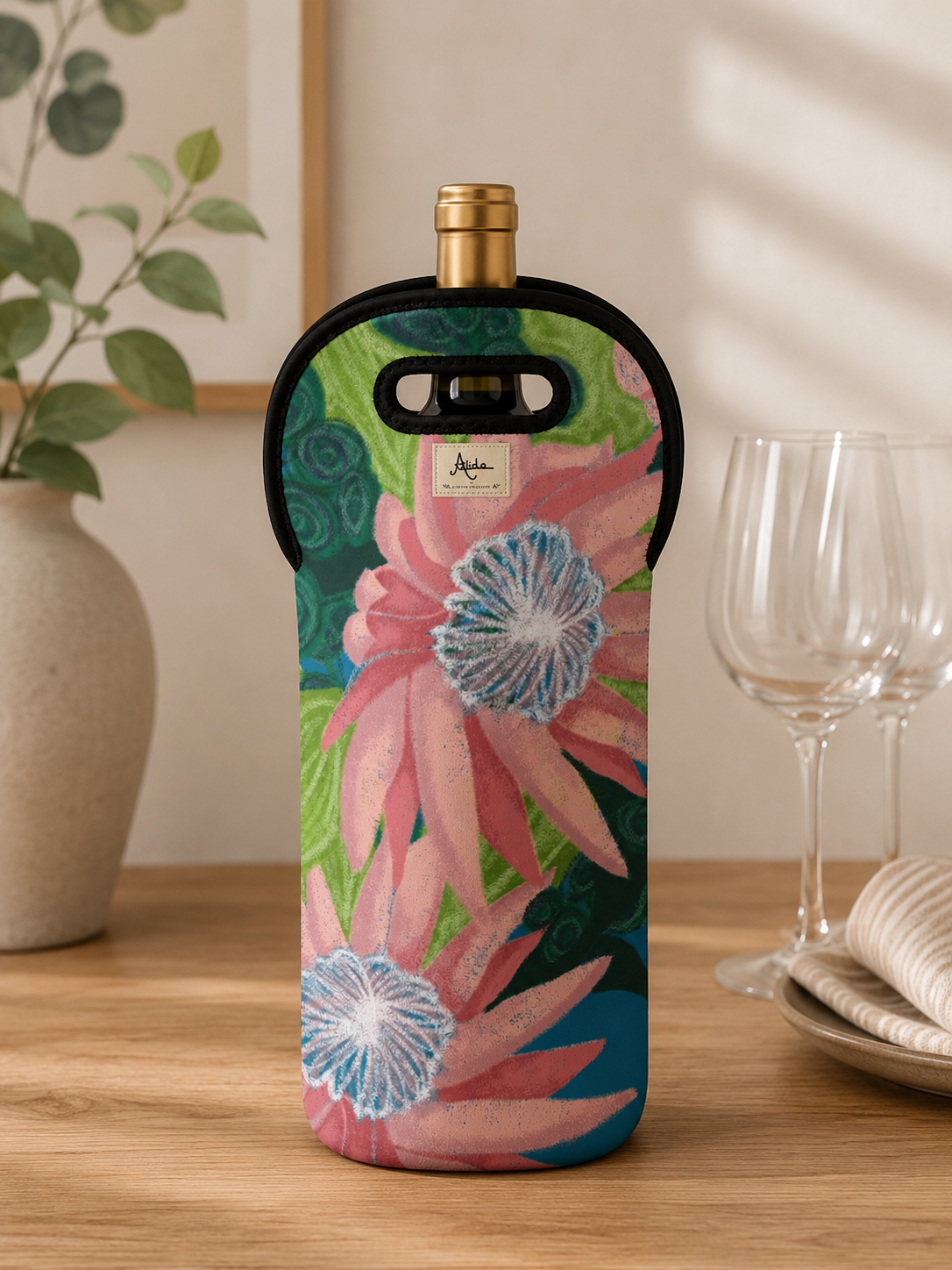 Protea Wine Tote Bag
