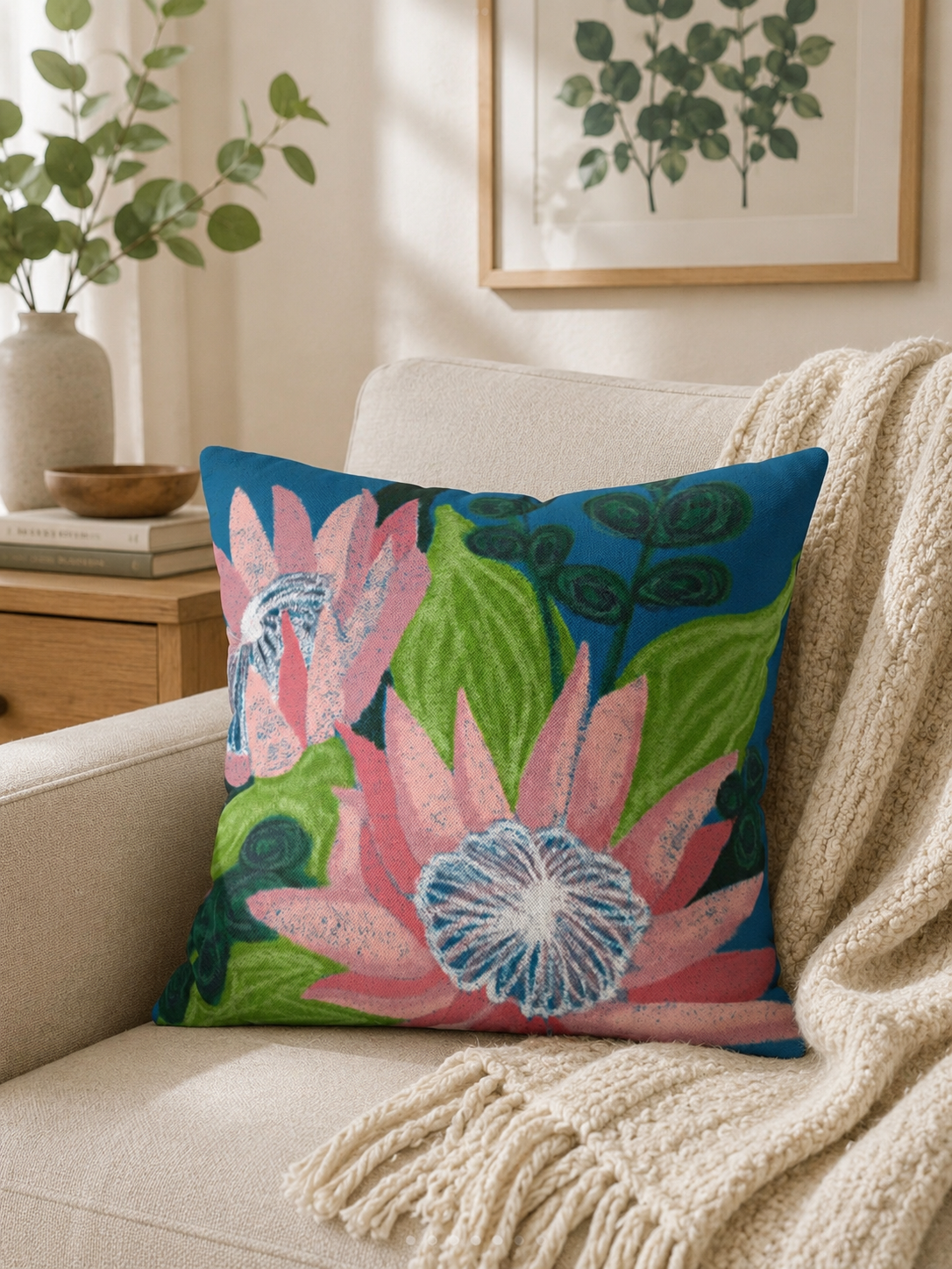 Protea Spun Polyester Square Pillowcase