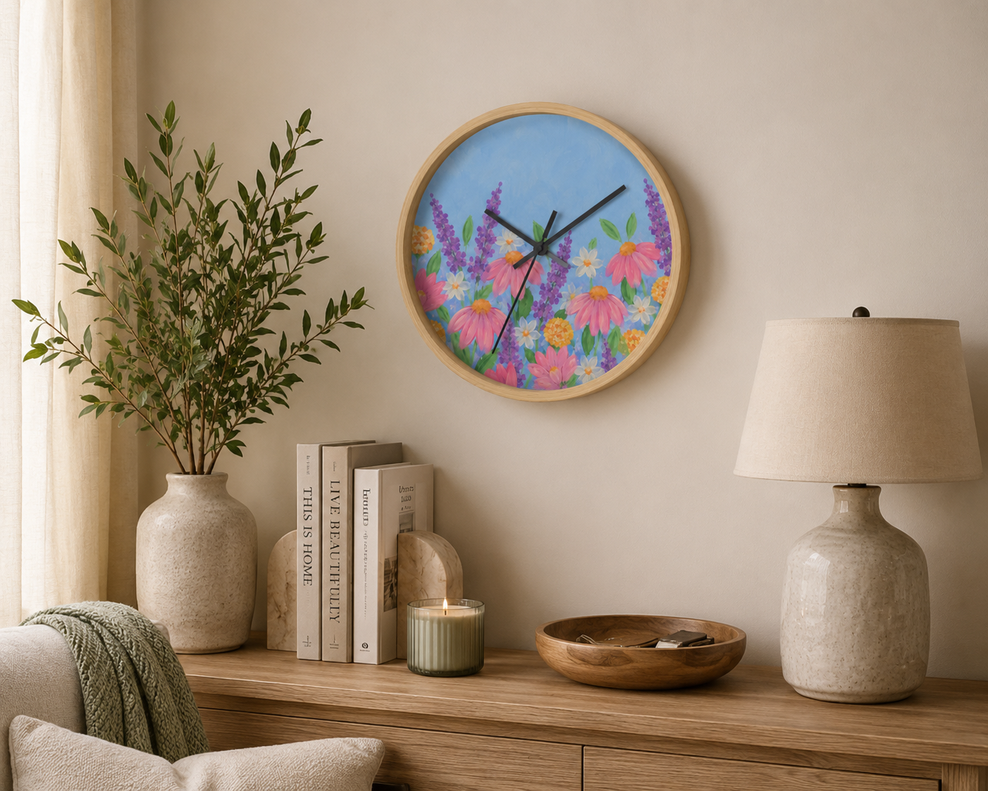 In Bloom Collection Wall Clock