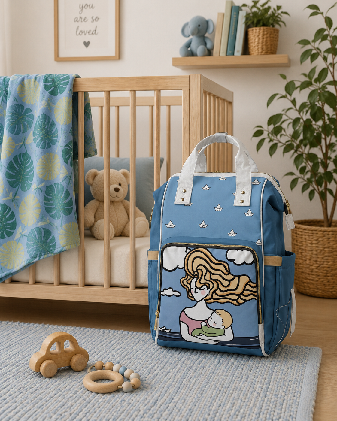 Quiet Mind Collection Multifunctional Diaper Backpack