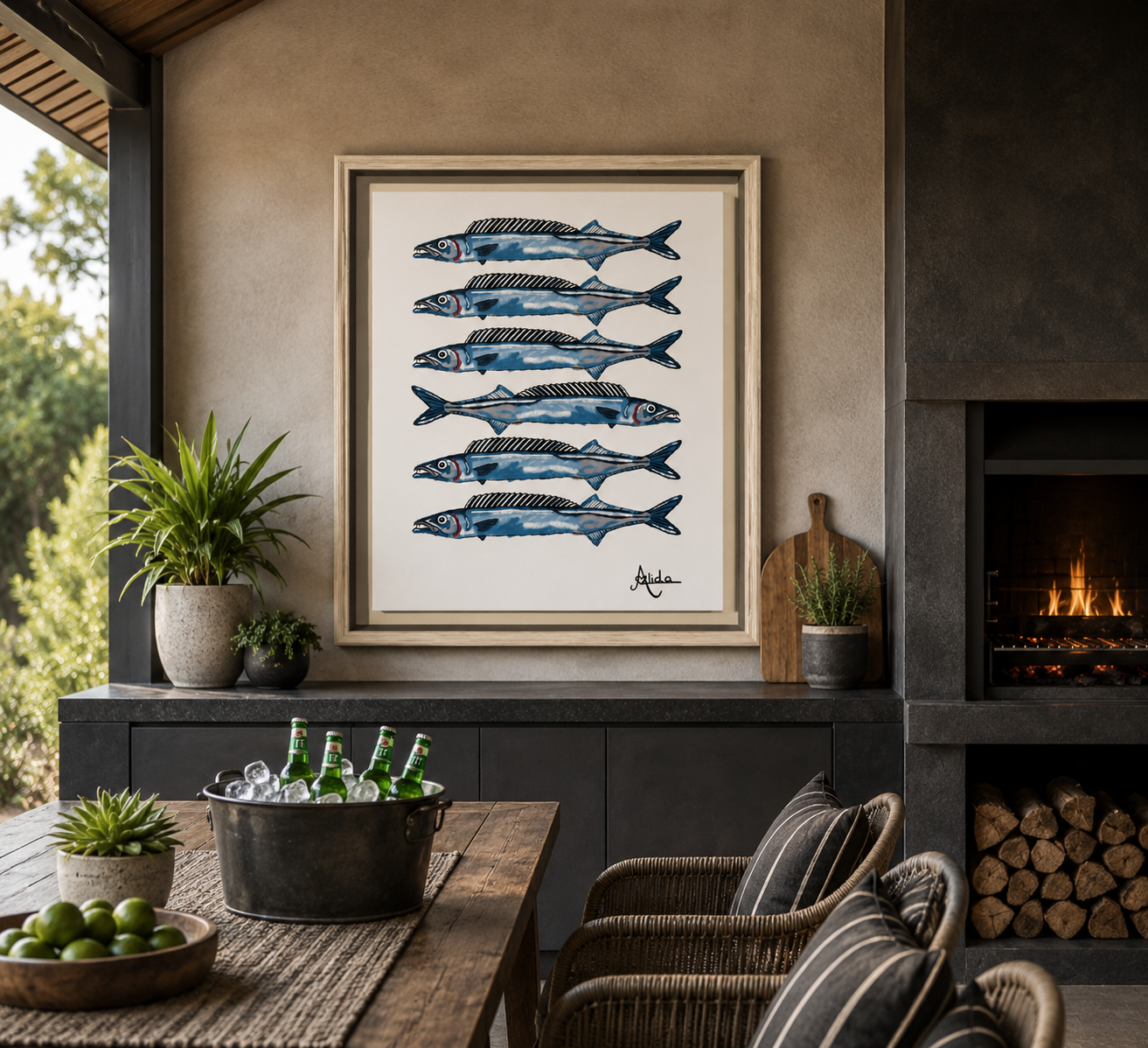 Snoek Print on Matte Canvas