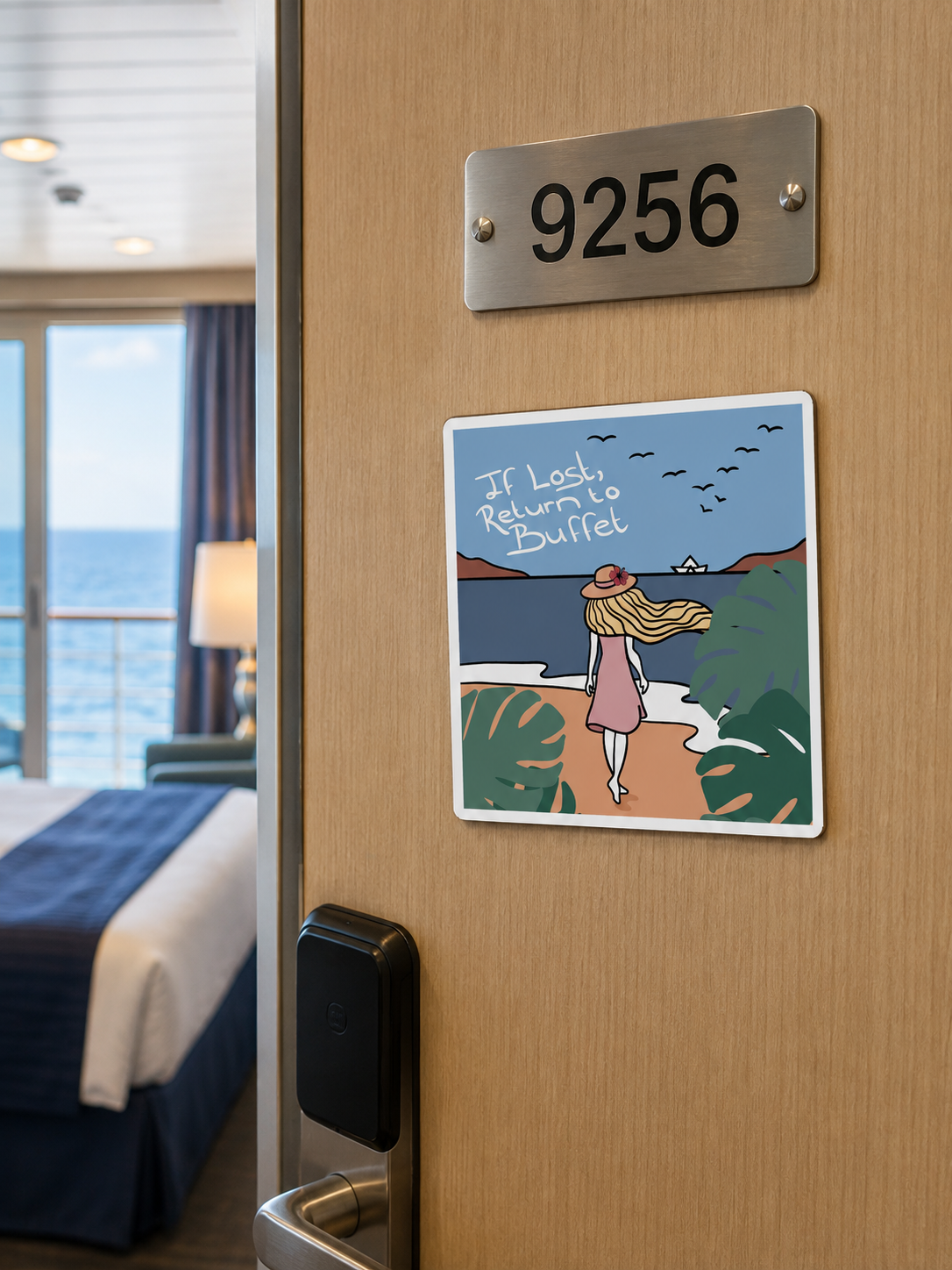 Quiet Mind Vacation Collection Cruise Door Magnets