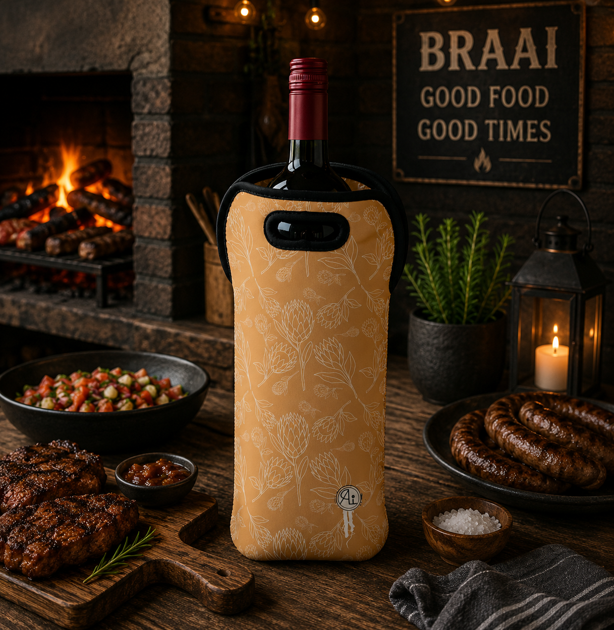 Protea Wine Tote Bag