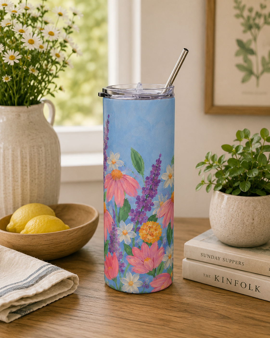 In Bloom Collection Stainless Steel Tumbler, 20oz