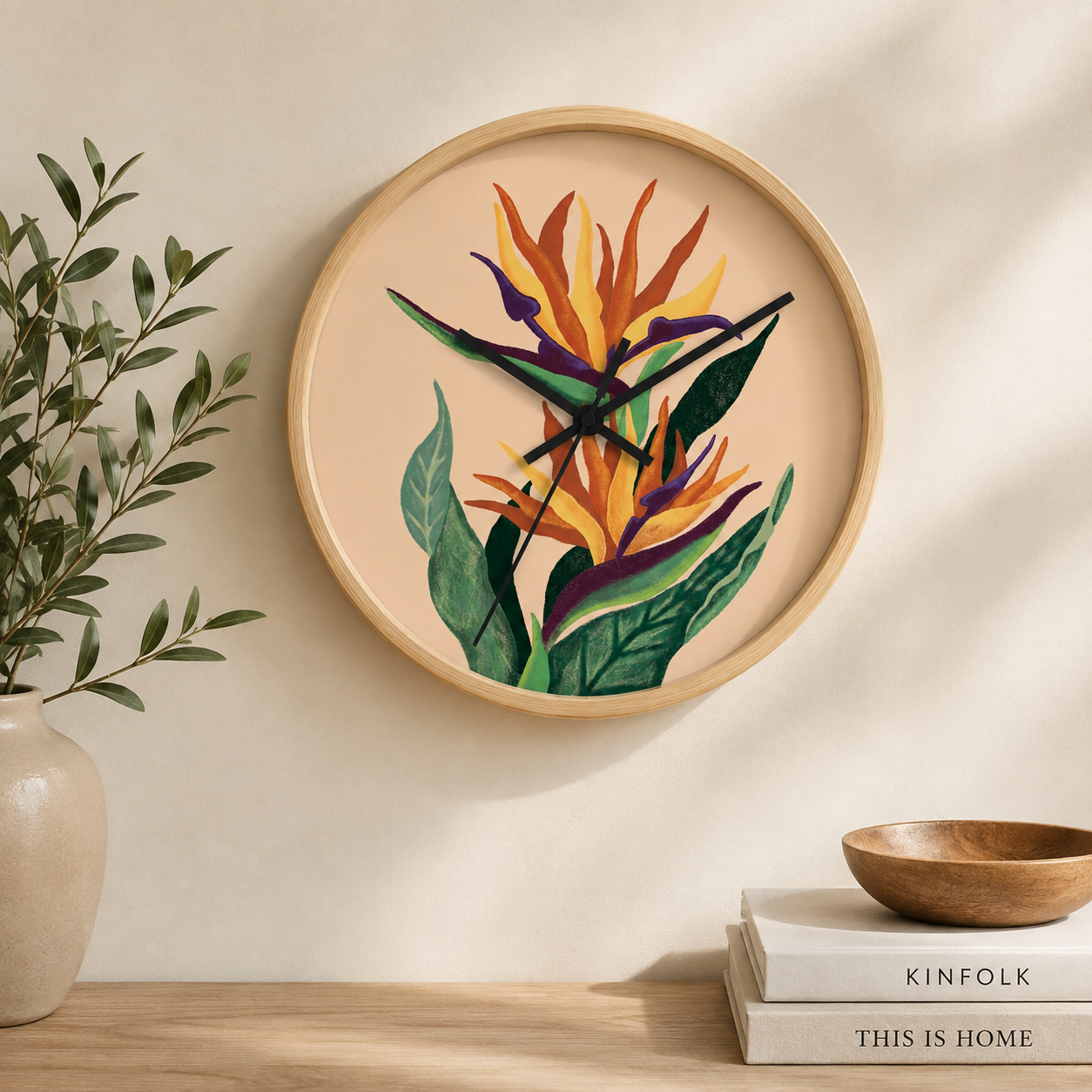 Birds of Paradise Wall Clock