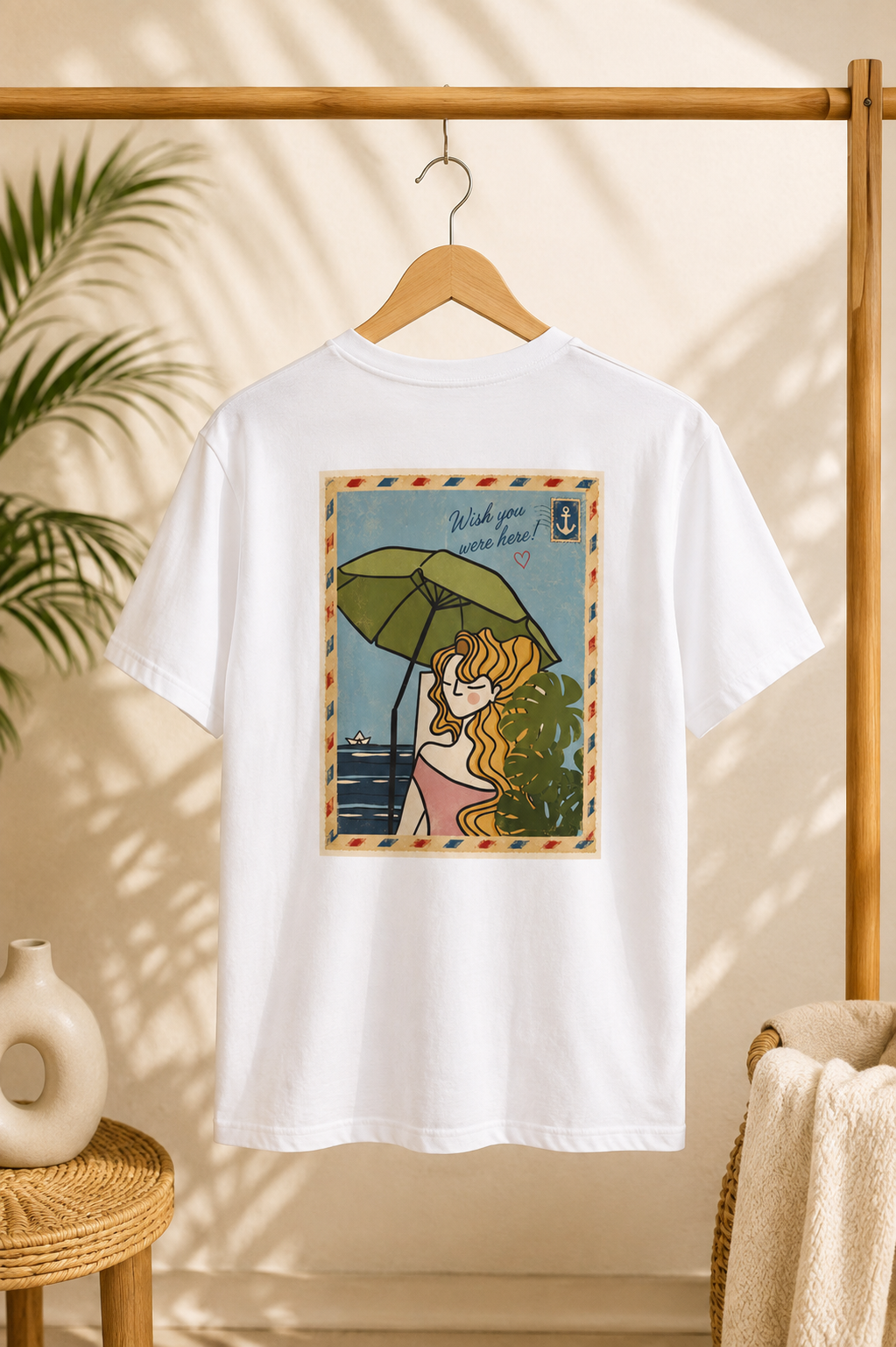 Quiet Mind Collection Unisex Softstyle T-Shirt - Wish you were here