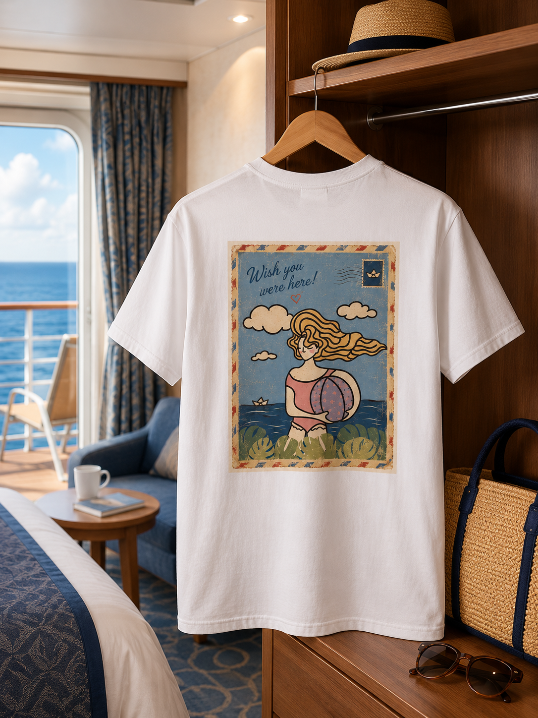Quiet Mind Collection Unisex Softstyle T-Shirt - Wish you were here