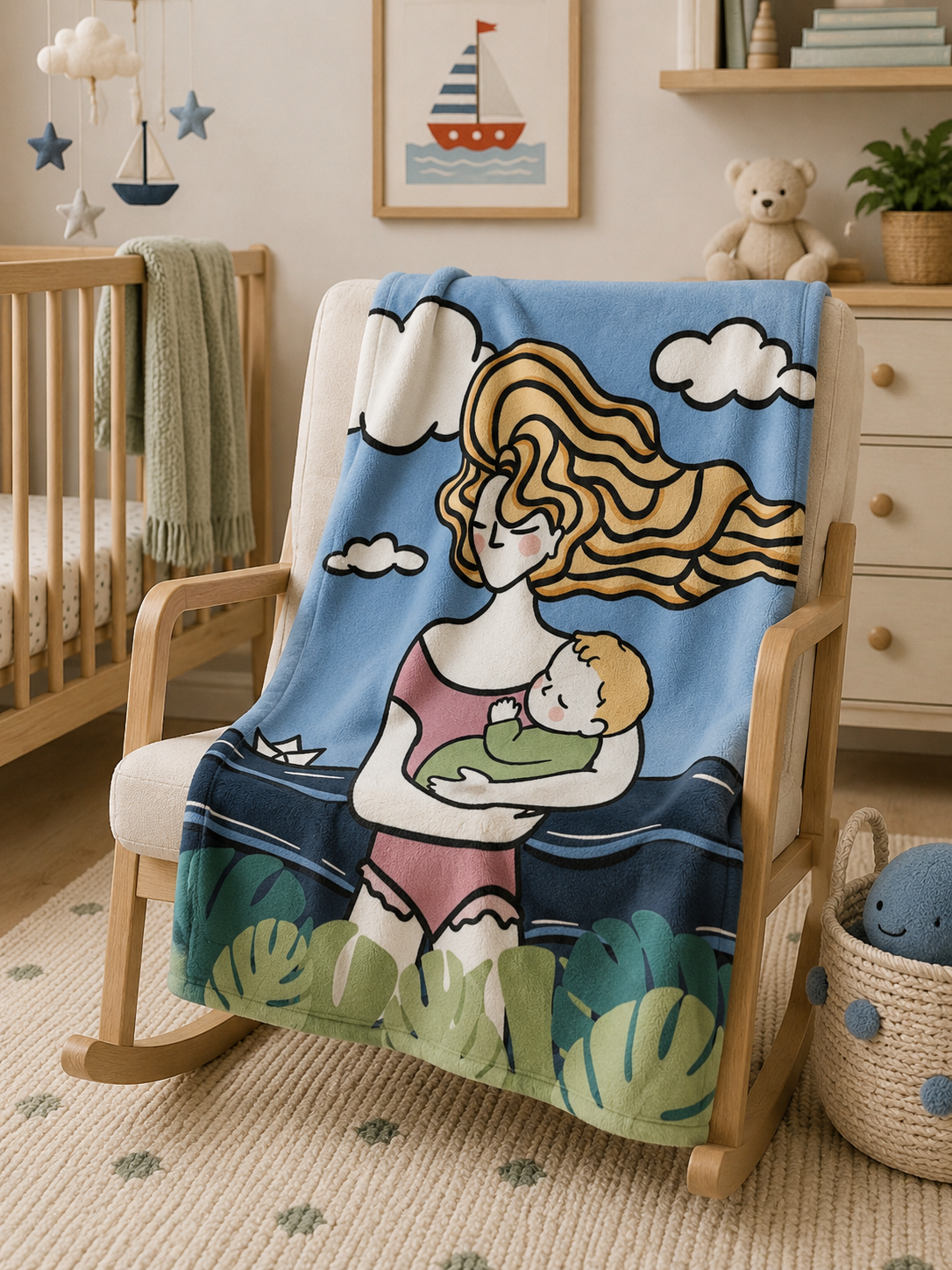 Quiet Mind Collection Soft Fleece Baby Blanket