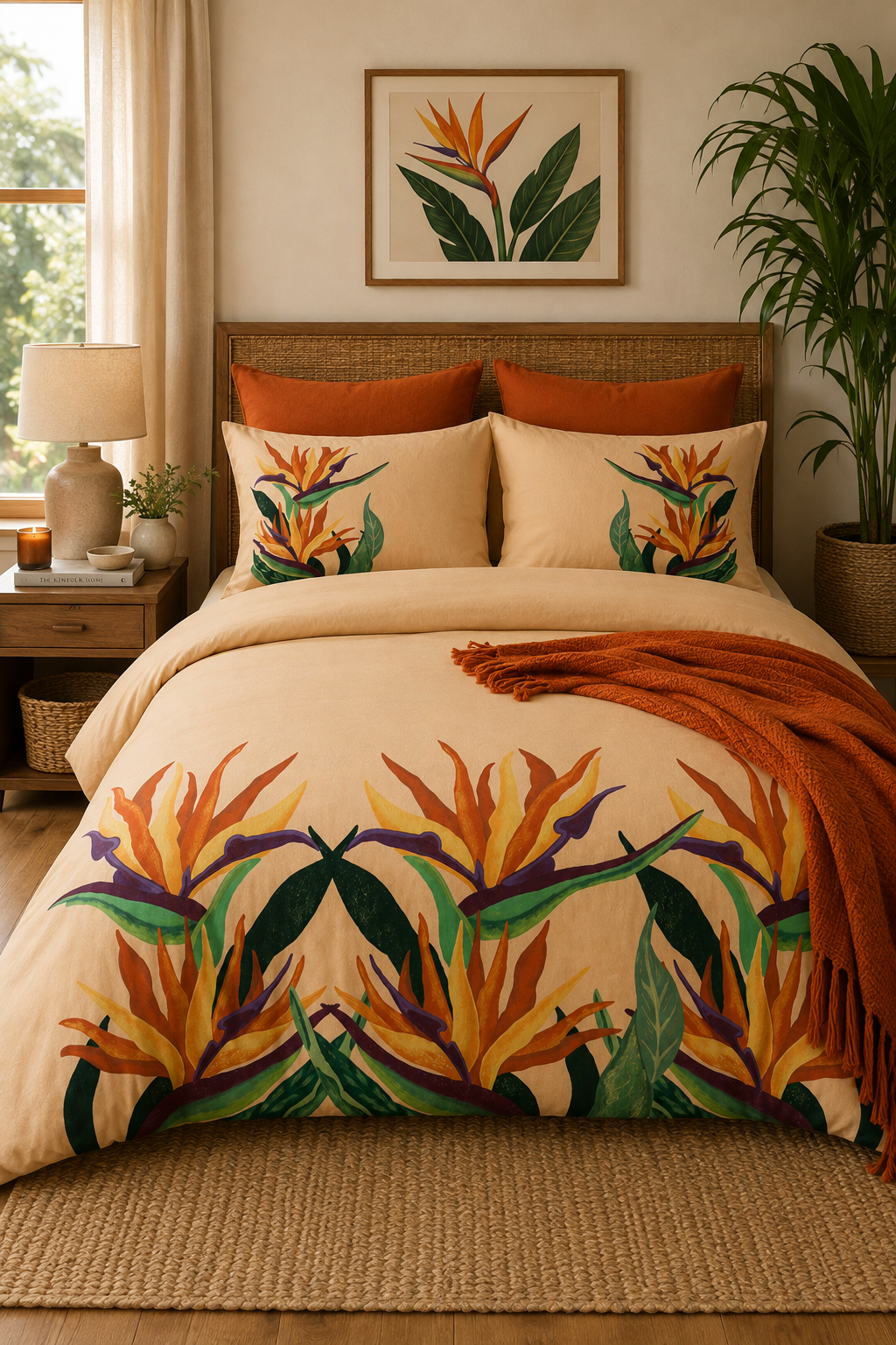Birds of Paradise Cotton Bed Set