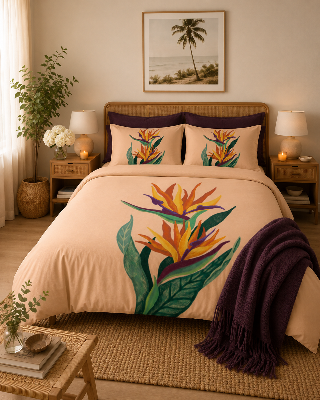 Birds of Paradise Cotton Bed Set