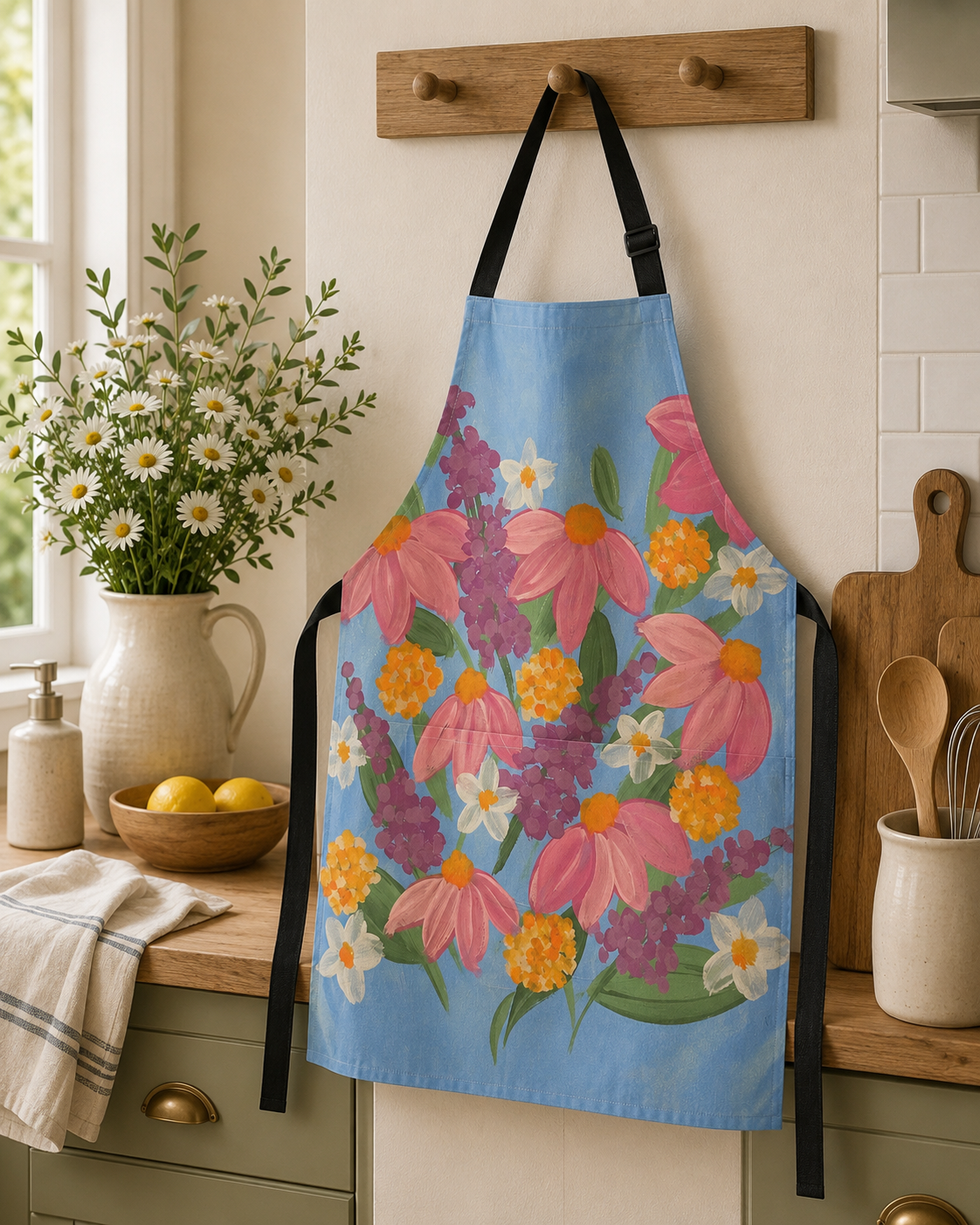 In Bloom Collection Apron, 5-Color Straps