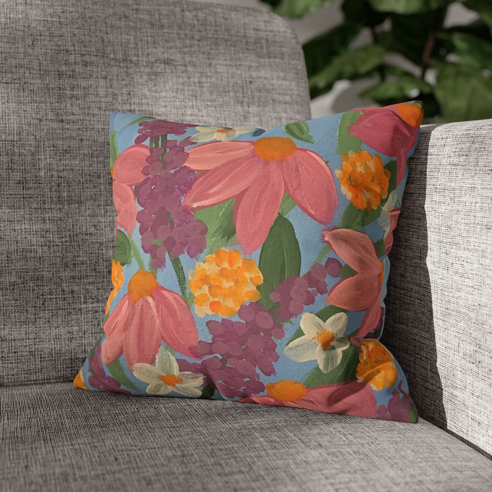 In Bloom Collection Spun Polyester Square Pillowcase