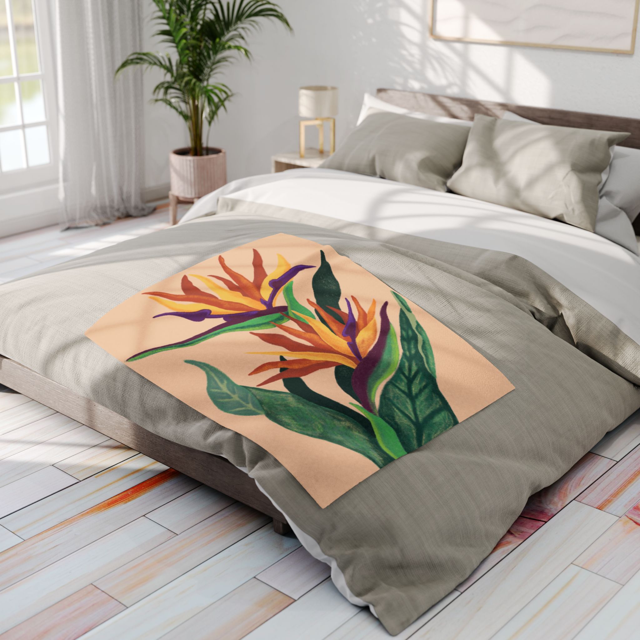 Birds of Paradise Arctic Fleece Blanket