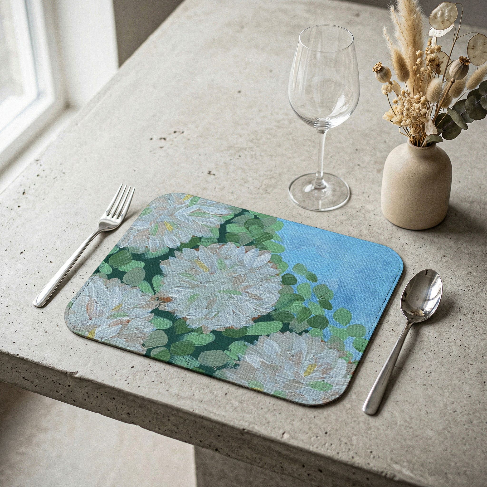 In Bloom Collection Leather Placemat