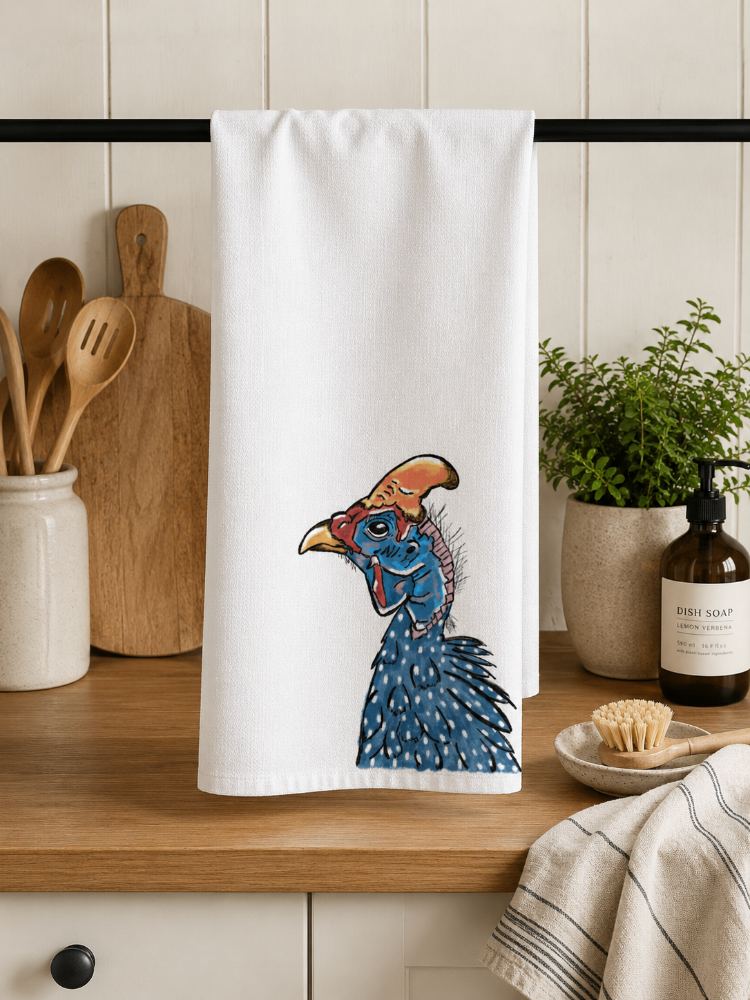 Guinea Fowl Microfiber Tea Towel