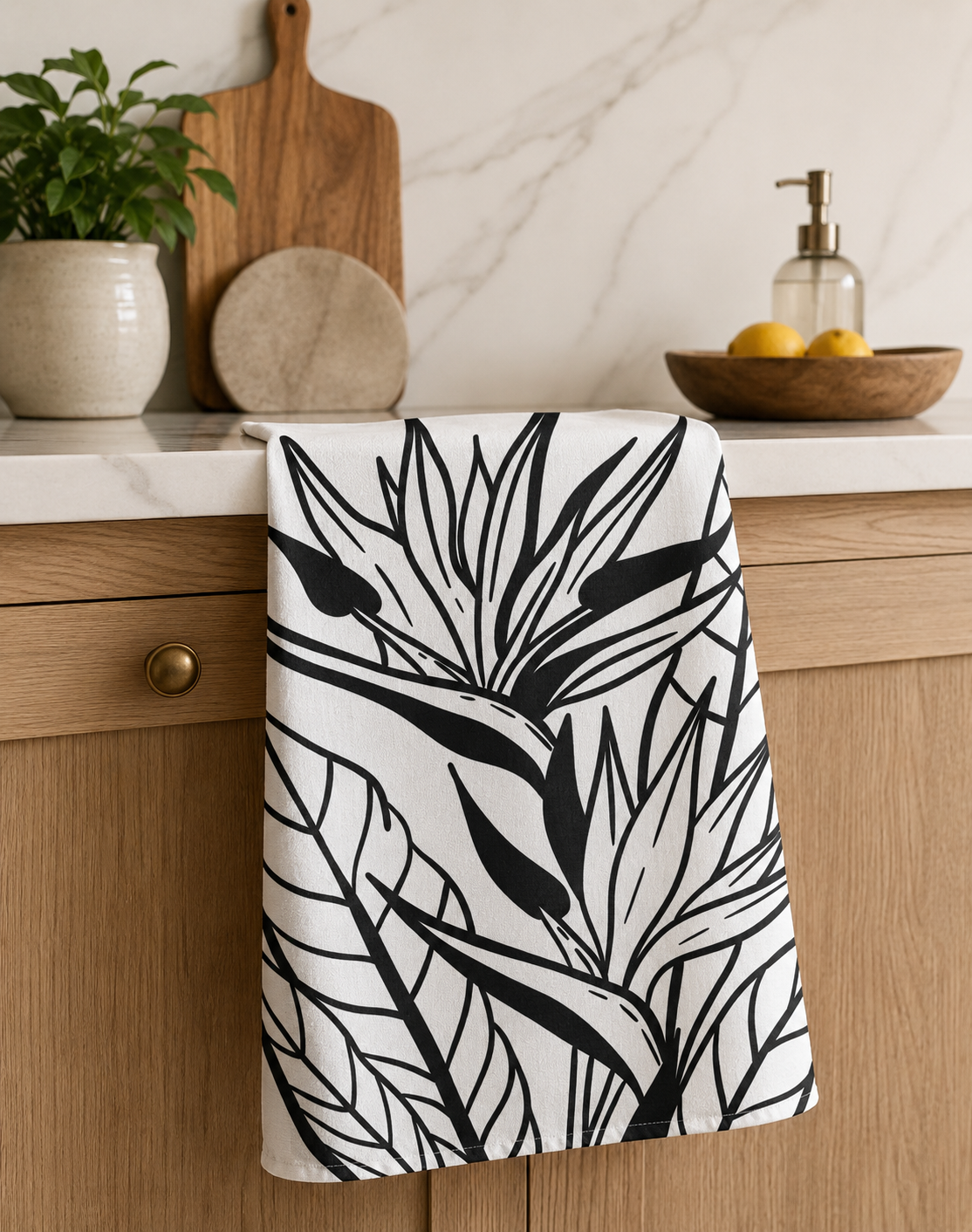 Birds of Paradise Microfiber Tea Towel
