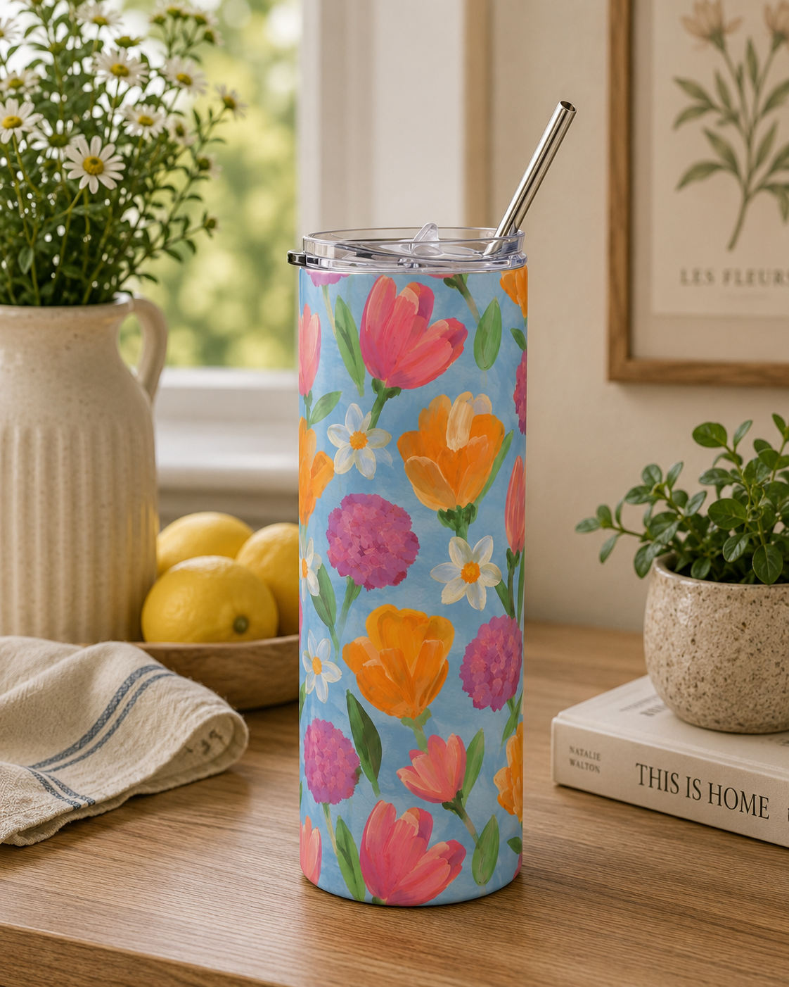 In Bloom Collection Stainless Steel Tumbler, 20oz