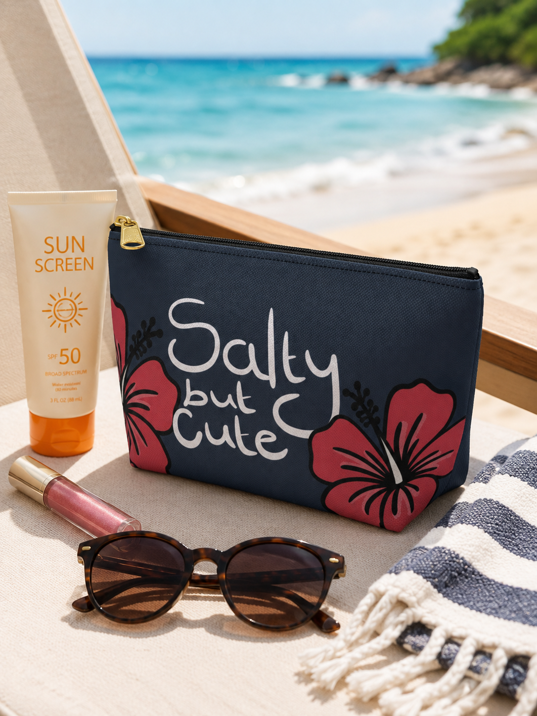Quiet Mind Vacation Collection Accessory Pouch w T-bottom