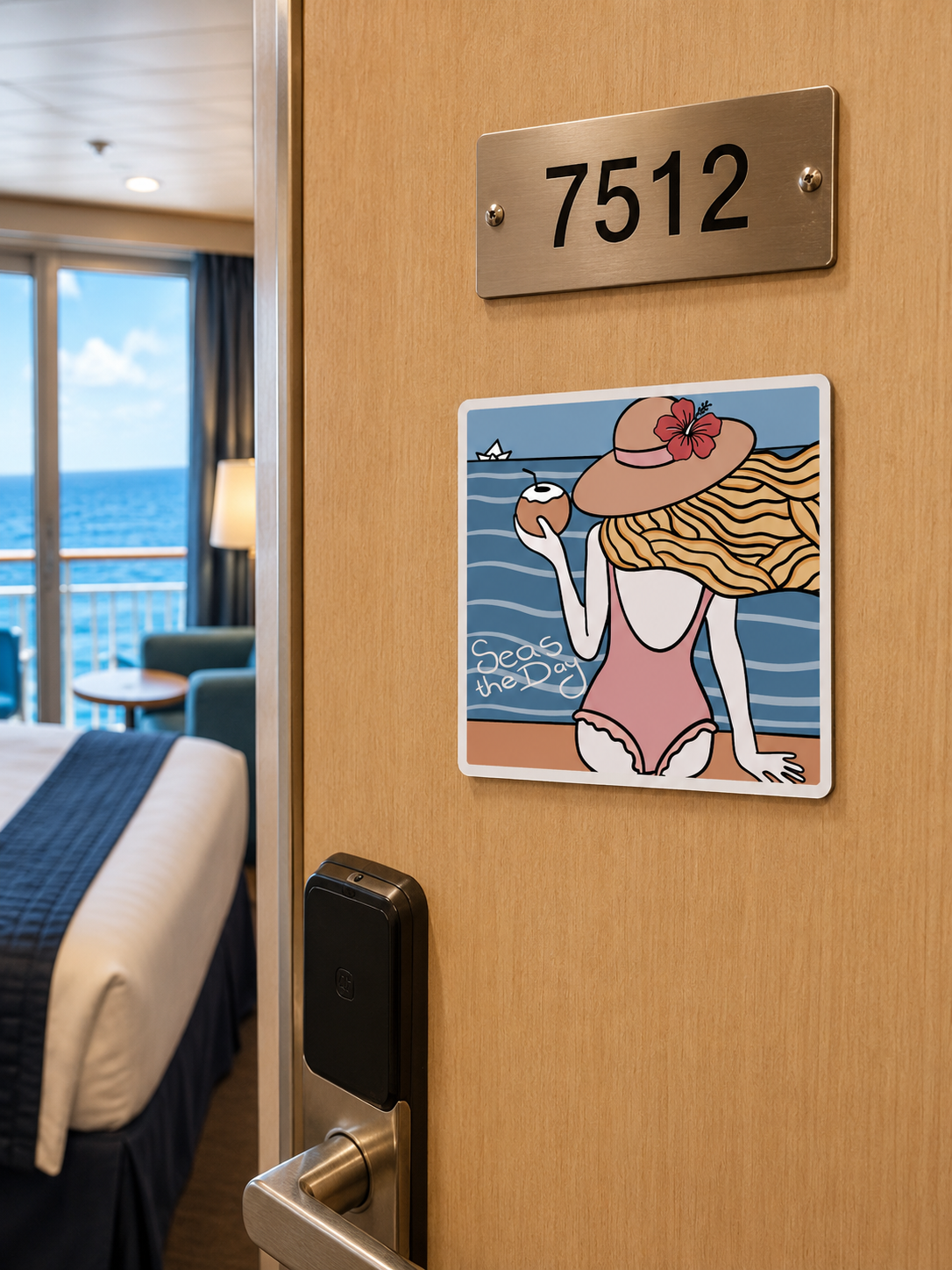 Quiet Mind Vacation Collection Cruise Door Magnets